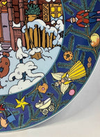 Christmas In Europe Scandinavia Vintage Villeroy and Boch Plate closeup right rim bottom