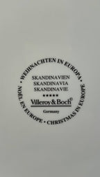 Christmas In Europe Scandinavia Vintage Villeroy and Boch Plate Closeup of makers mark