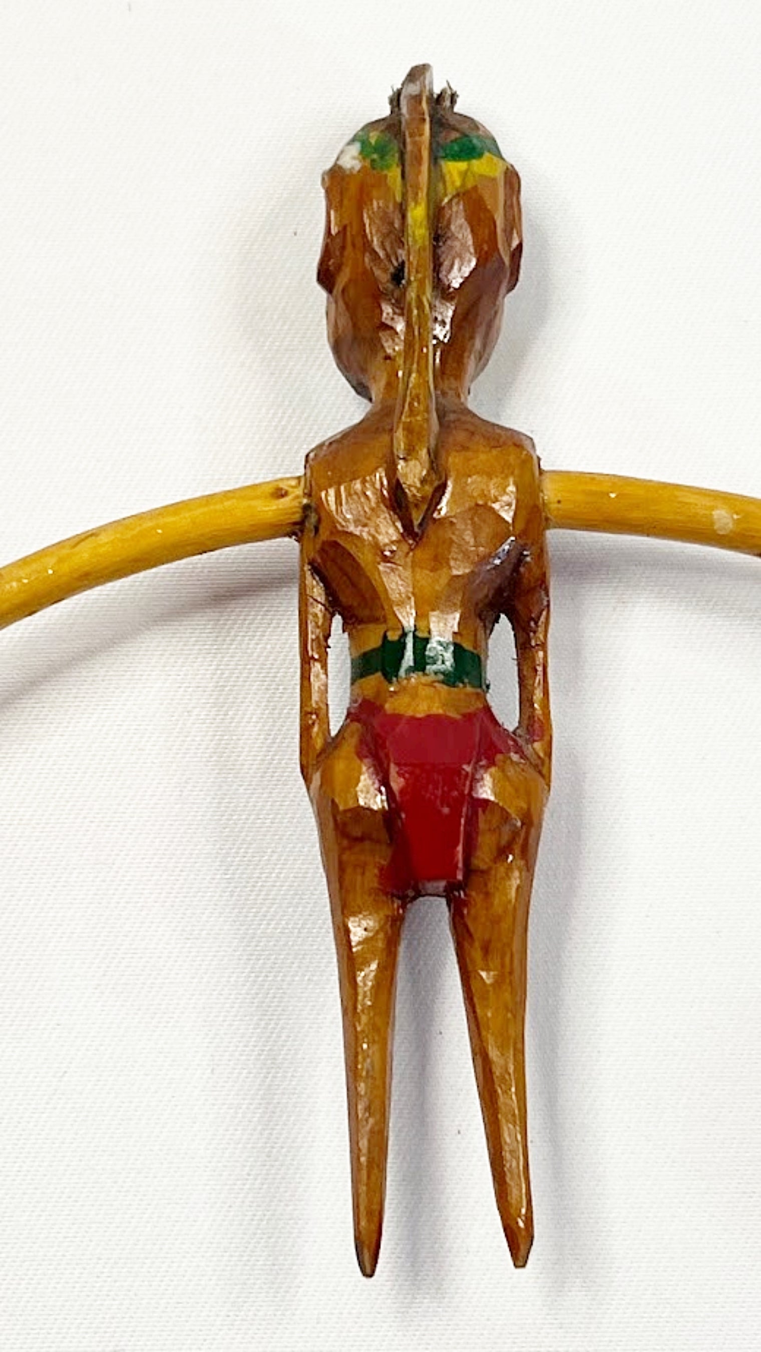 Folk Art Wood Balance Toy of a Native American