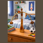 Folk Art Wood Balance Toy of a Native American