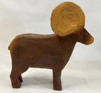 Folk Art Goat and Sheep Chain Saw Carvings