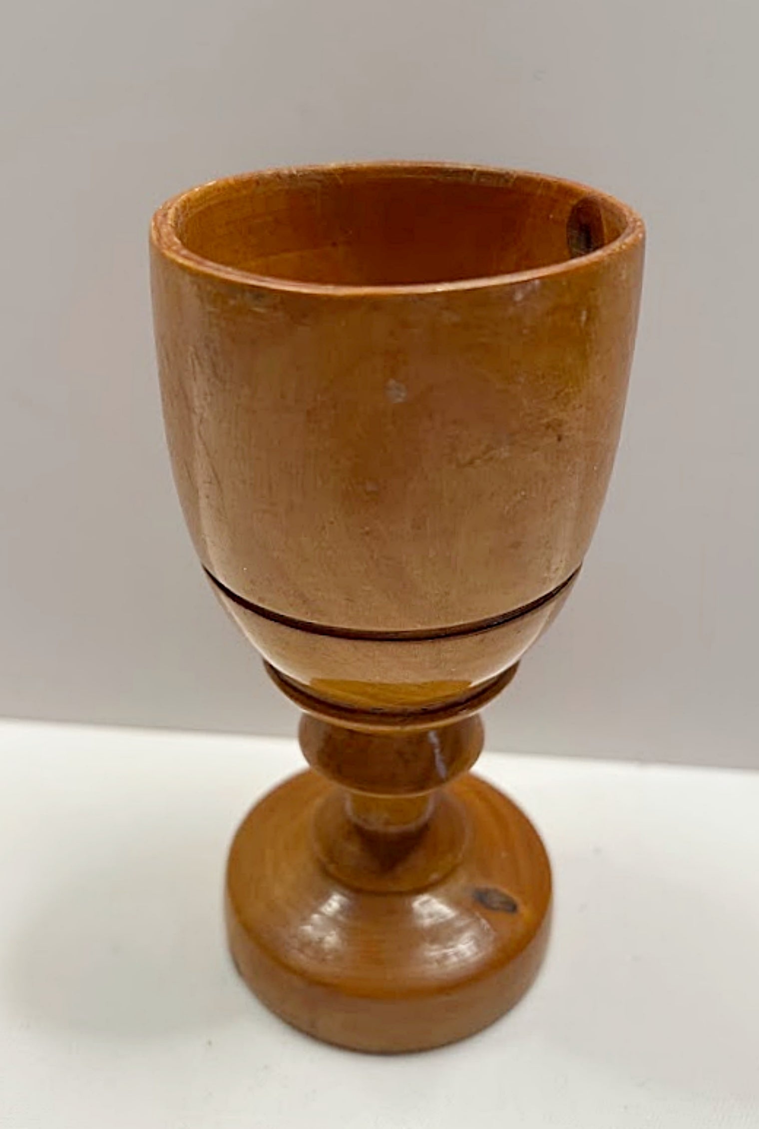 Maple Hand Turned Antique Wood Goblet