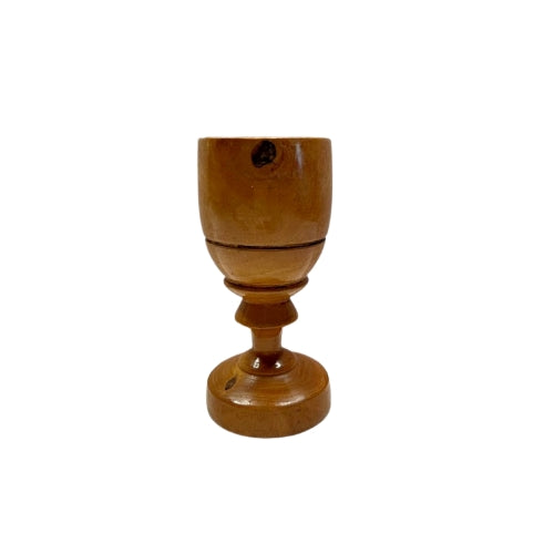 Antique Hand Turned Maple Goblet Full view Main