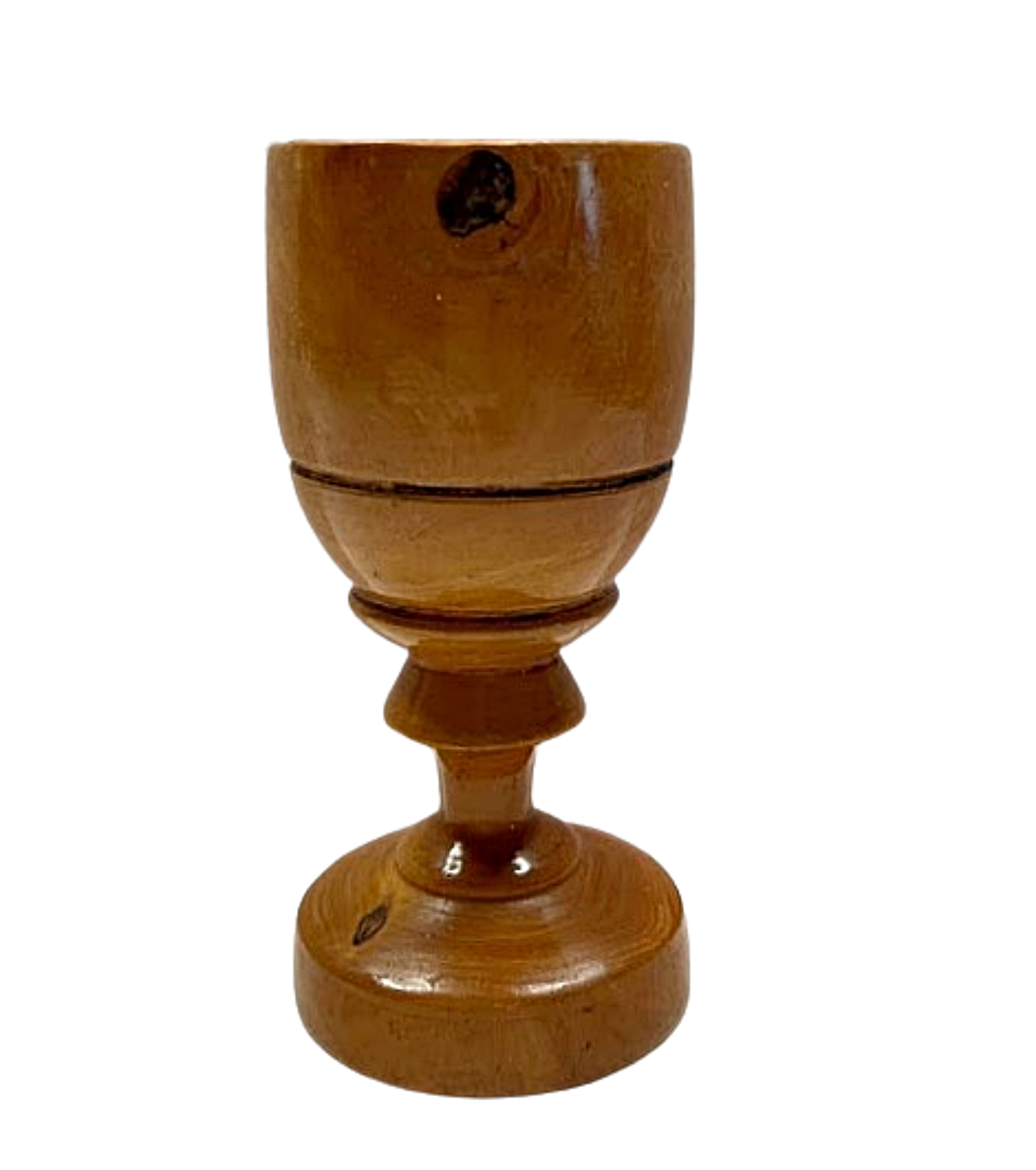 Antique Hand Turned Maple Goblet
