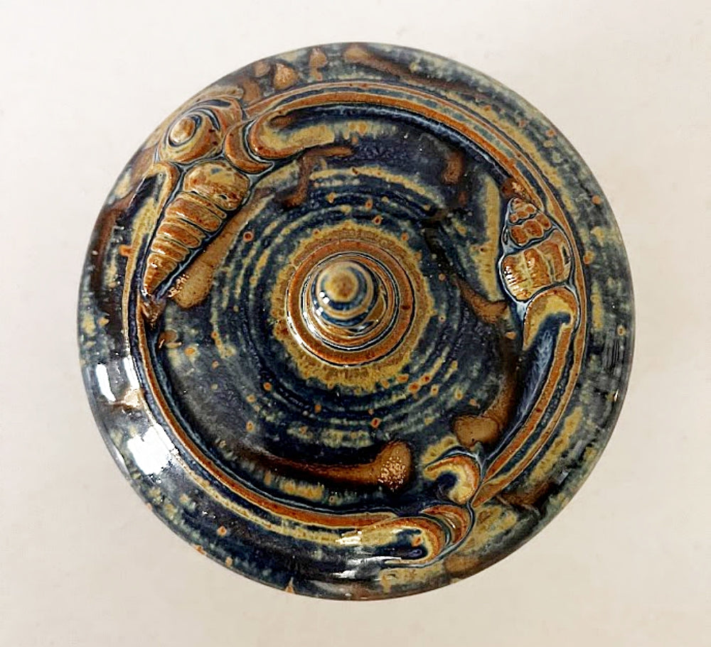 Vintage VINCE SANSONE Art Pottery Lidded Bowl Florida Master Potter
