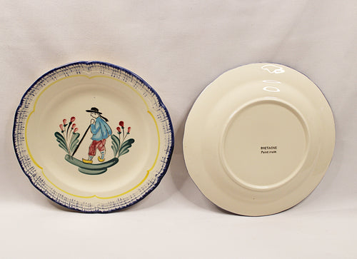 FRENCH FAIENCE PLATES  Front and Back