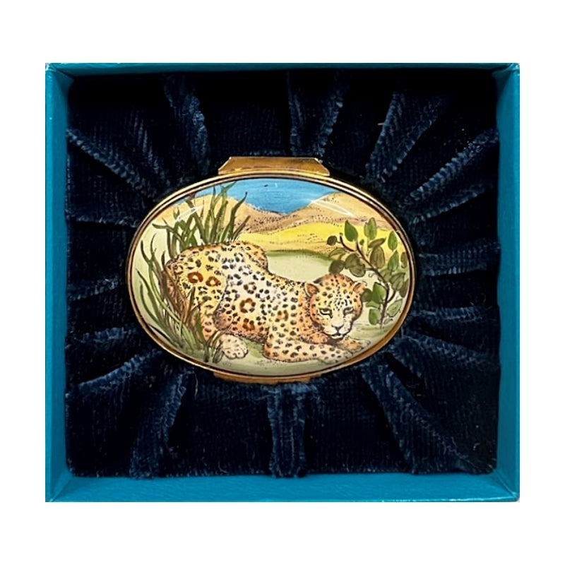 Leopard Motif Vintage Halcyon Days Box