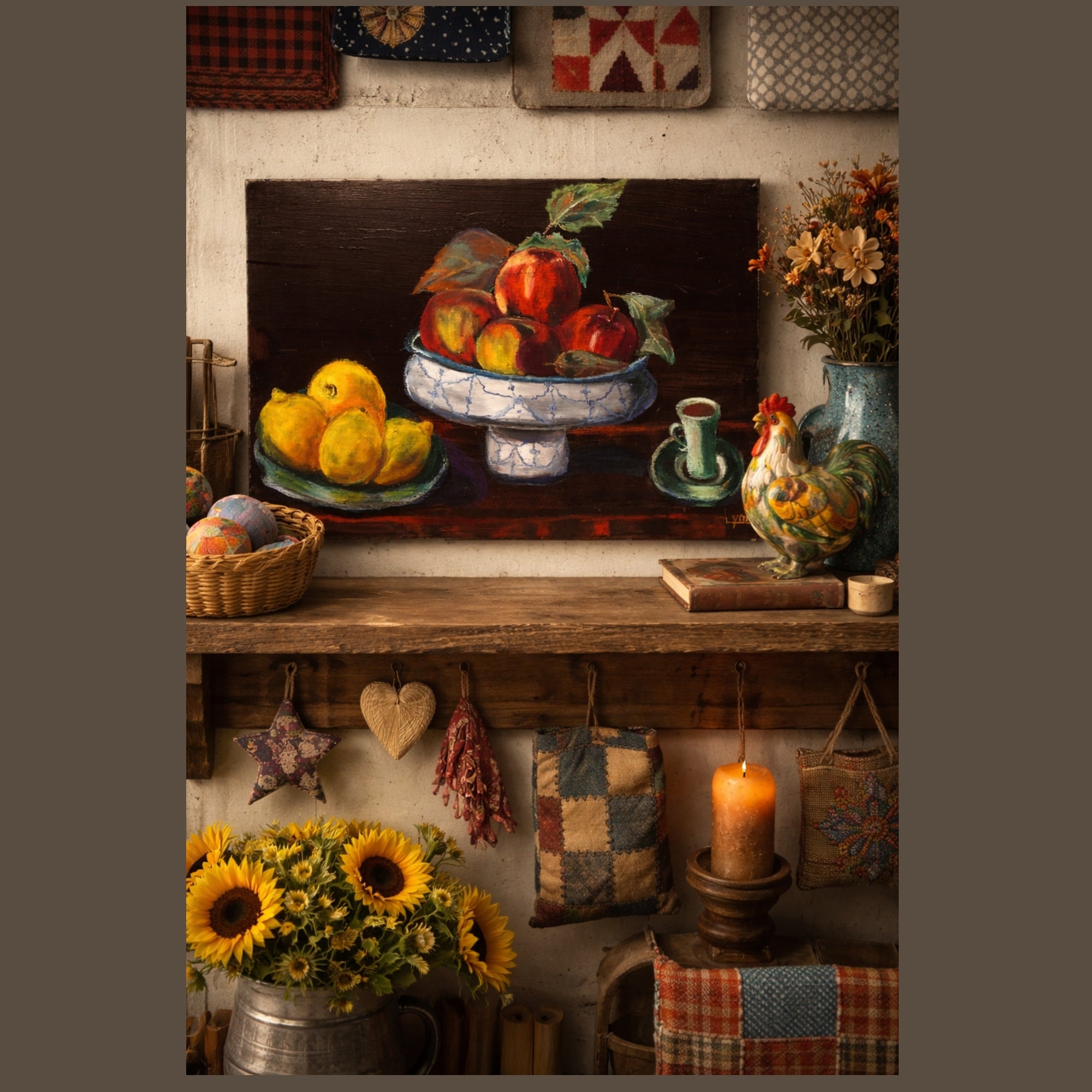 Oil Painting Still Life on Wood Panel by Lynn Ruth Miller