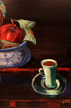 Oil Painting Still Life on Wood Panel by Lynn Ruth Miller