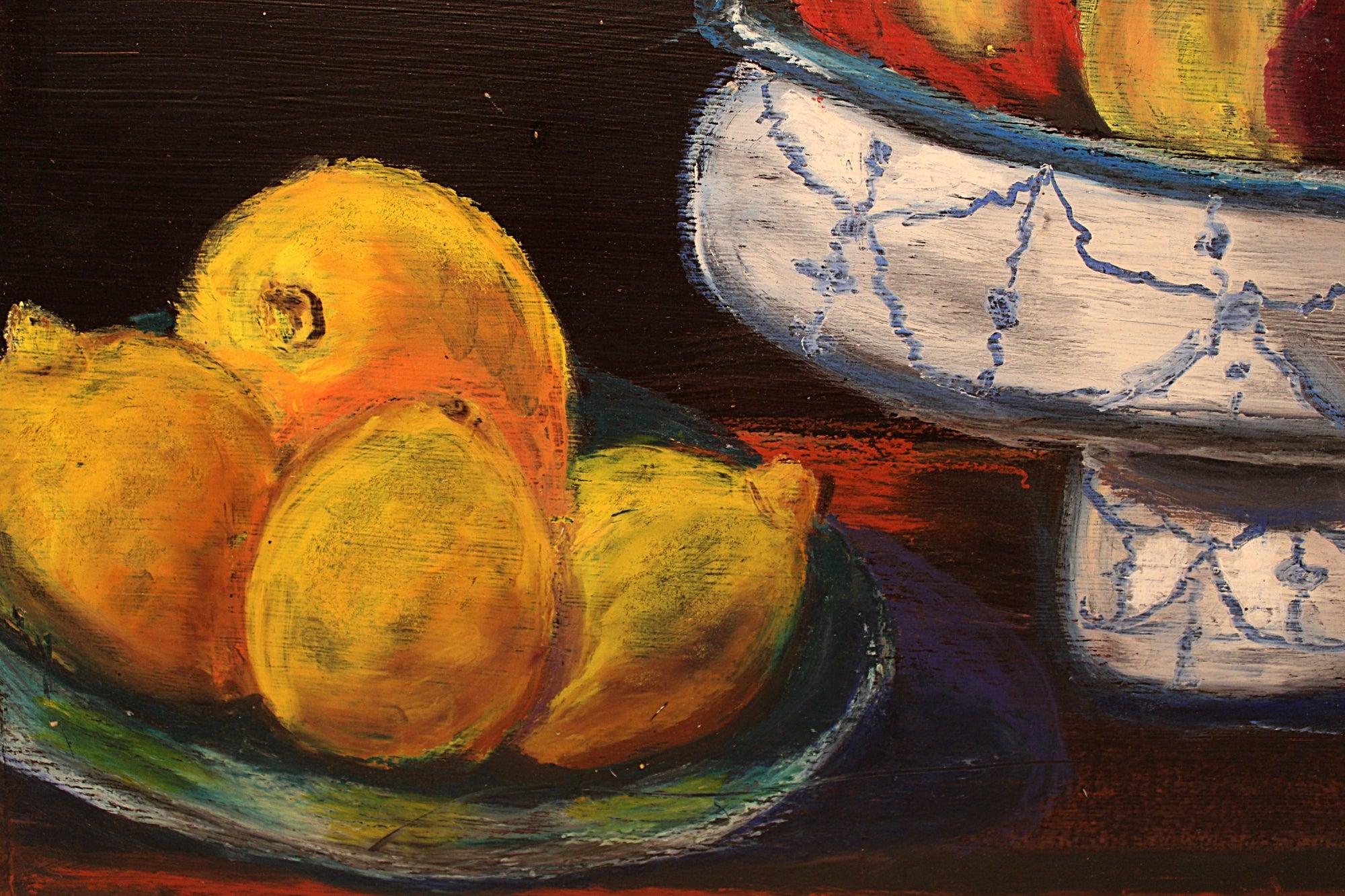 Oil Painting Still Life on Wood Panel by Lynn Ruth Miller