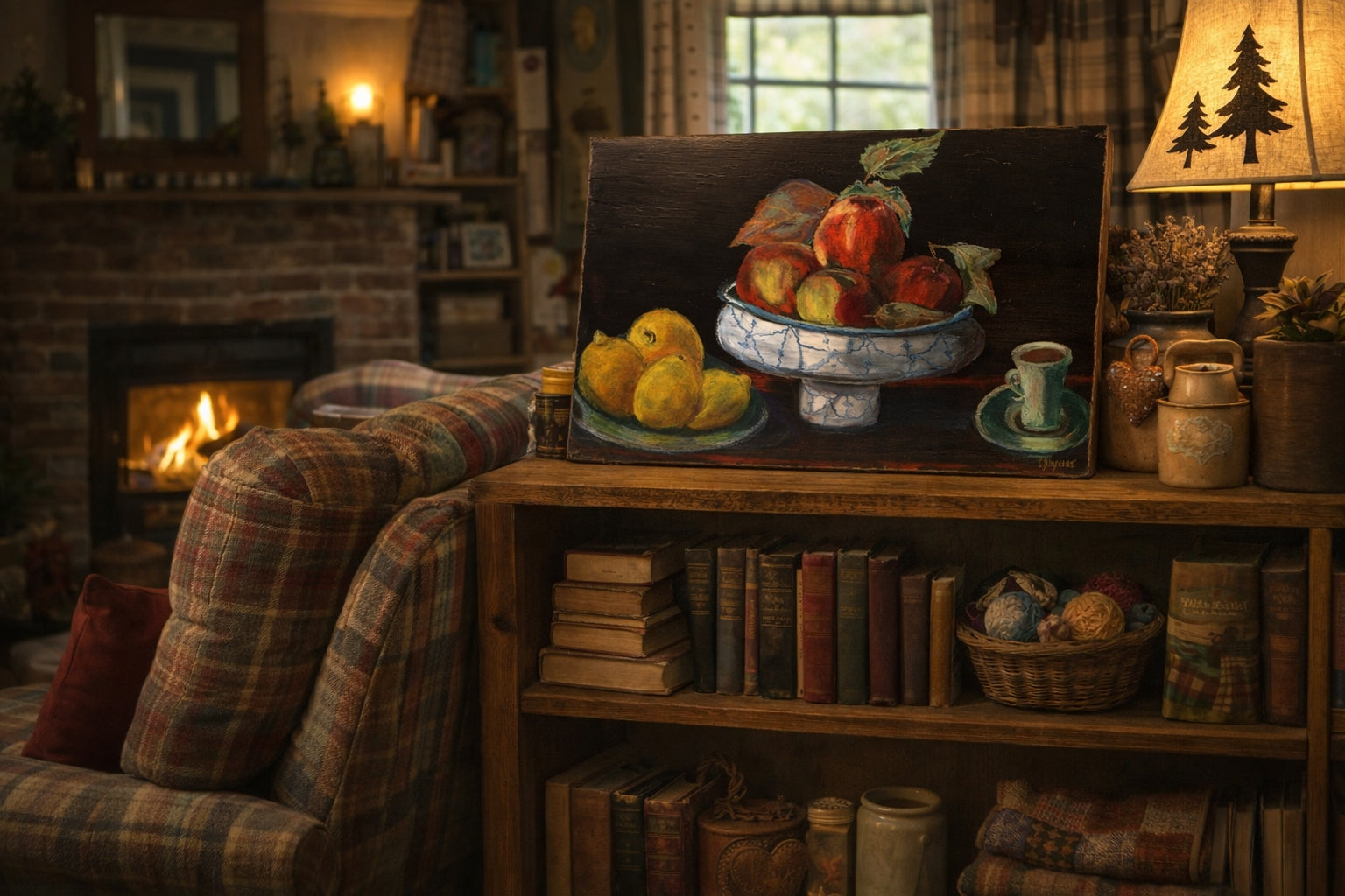 Oil Painting Still Life on Wood Panel by Lynn Ruth Miller