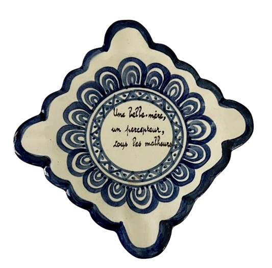 FRENCH FAIENCE Pin Dish or Ring Dish by Saint-Jean de Bretagne