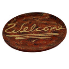 Vintage Redware Welcome Plate by Gris Pottery Dundee  Illinois