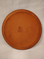Vintage Redware Welcome Plate by Gris Pottery Dundee  Illinois