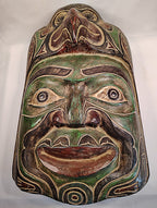 Indigenous Vintage Wall Mask Carved and Painted