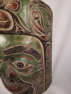 Indigenous Vintage Wall Mask Carved and Painted