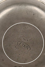 Large Vintage French Pewter Porringer by Les Etains de Paris