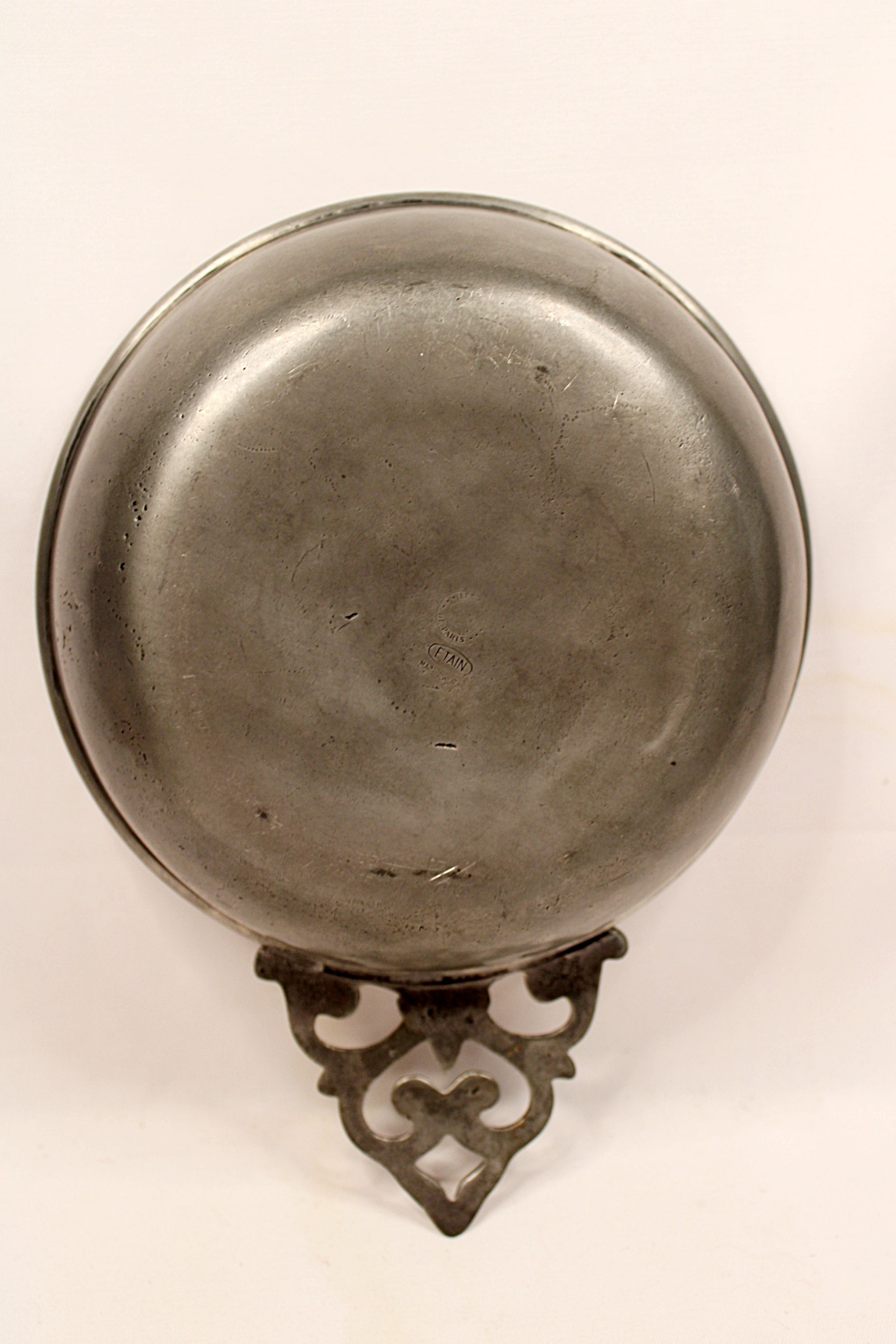 Large Vintage French Pewter Porringer by Les Etains de Paris