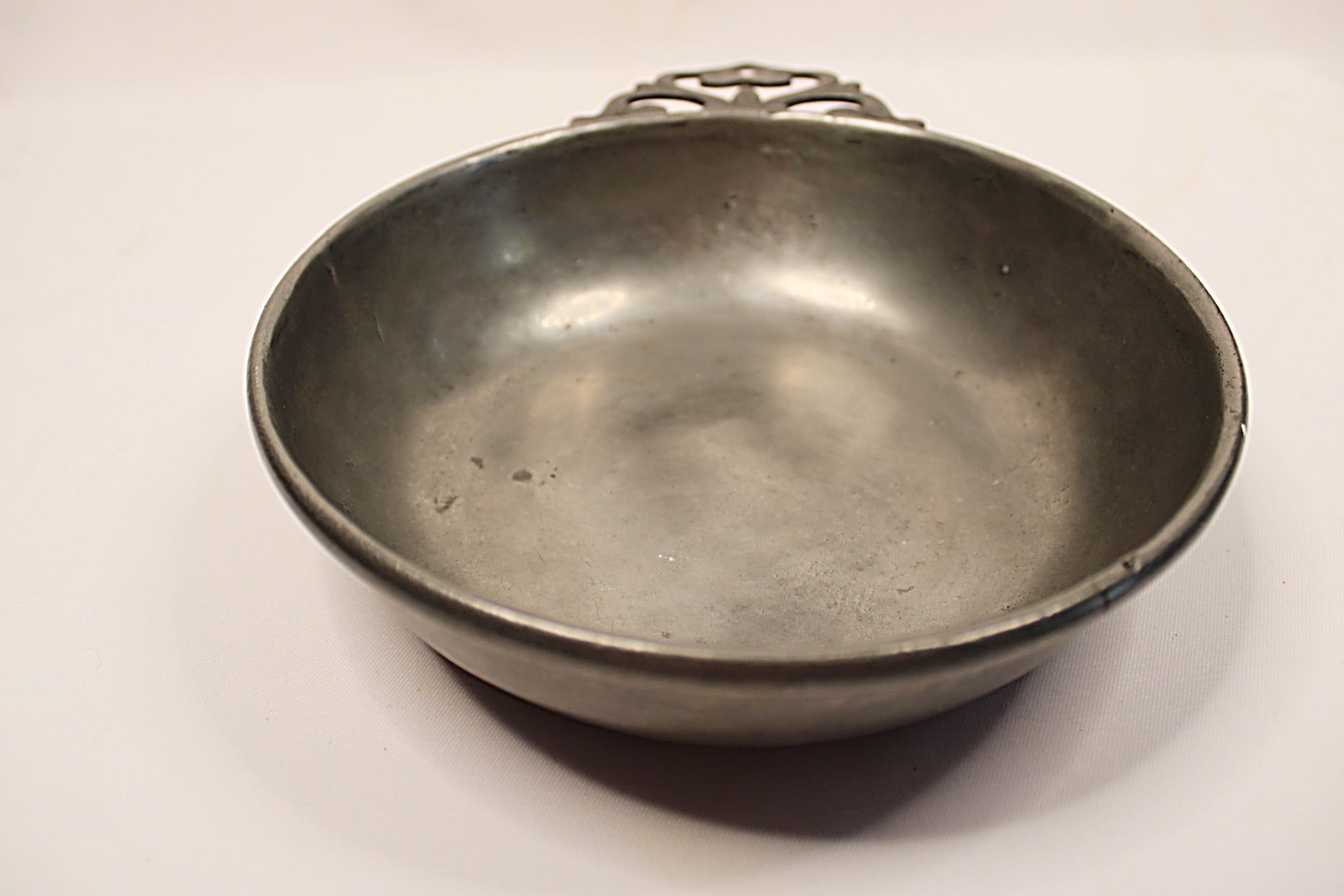 Large Vintage French Pewter Porringer by Les Etains de Paris