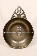 Large Vintage French Pewter Porringer by Les Etains de Paris