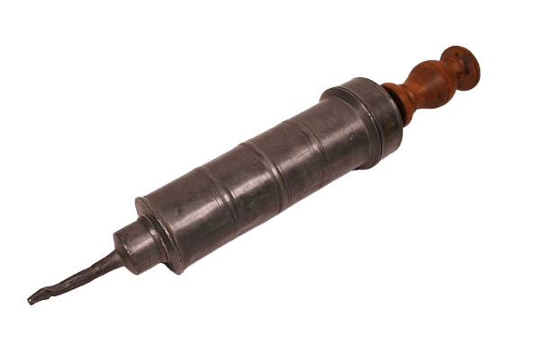 French Kitchen Antique Pewter Handheld Sausage Stuffer