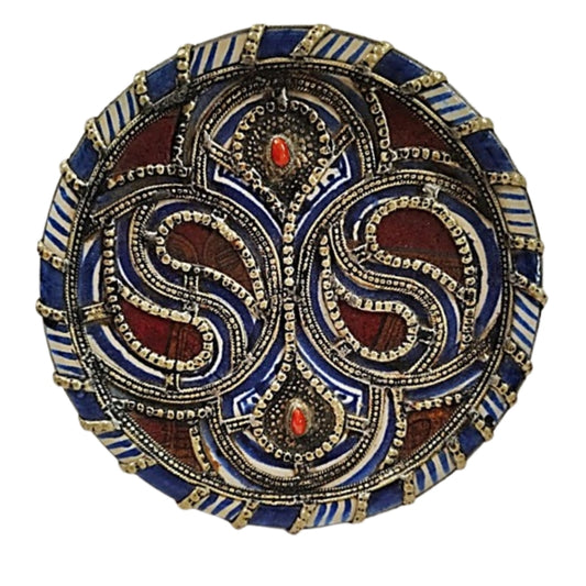 Moroccan Antique Pottery Dish Full Front