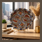 Antique Moroccan Pottery Dish with Cabochons
