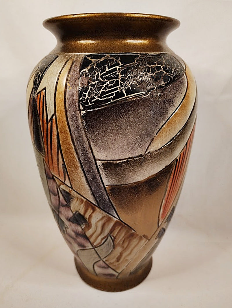 Picasso Style Painted Pottery Vase side 4