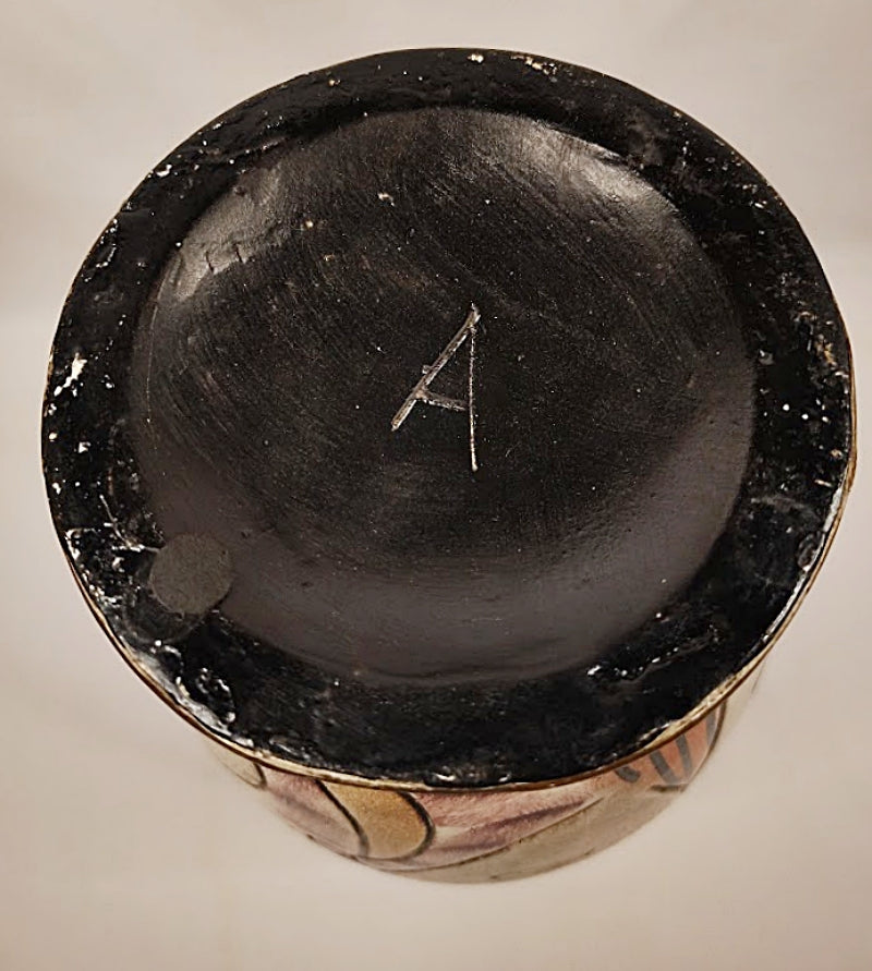 Picasso Style Painted Pottery Vase bottom