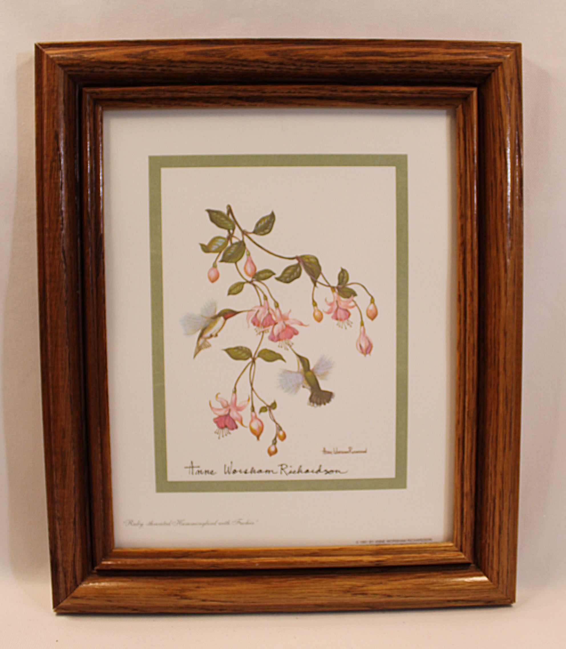 Hummingbirds Lithograph by Anne Worsham Richardson