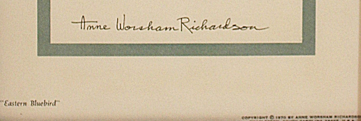 Signature of Anne Worsham Richardson on a document with a green border.
