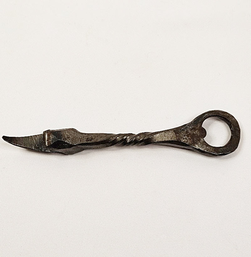 Folk Art Crow's Head Bottle and Can Opener Church Key Upside Down