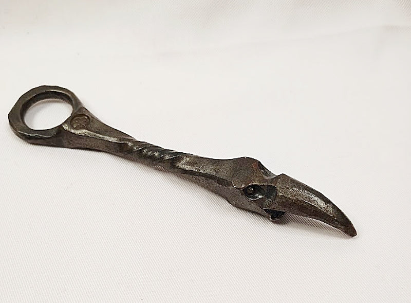 Folk Art Crow's Head Bottle and Can Opener Church Key Main view