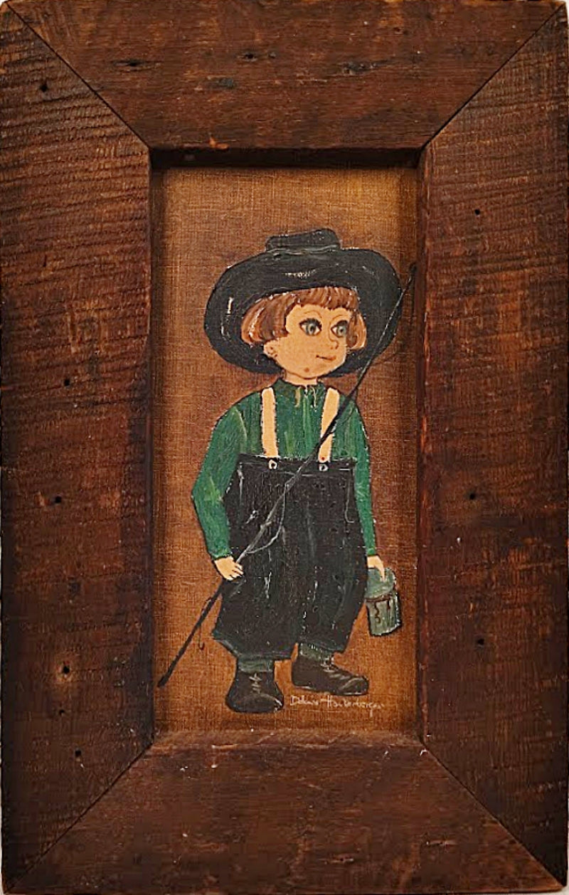 Amish Children Oils on Canvas by Hackenberger boy only