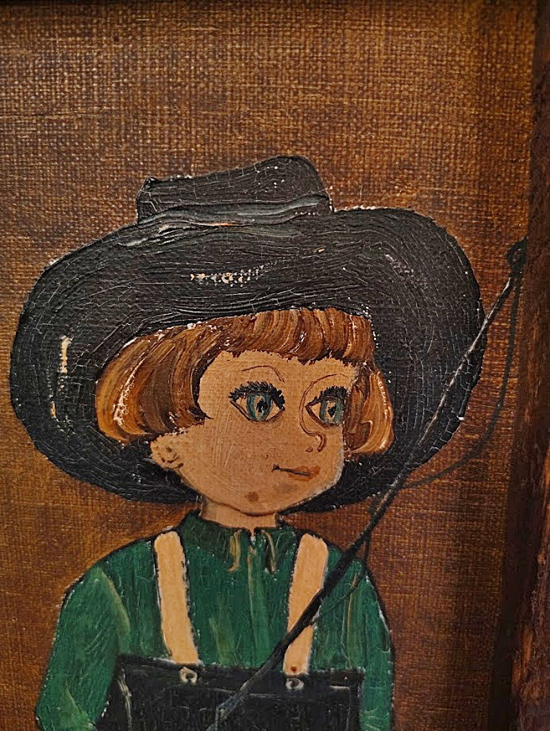 Amish Children Oils on Canvas by Hackenberger boys face