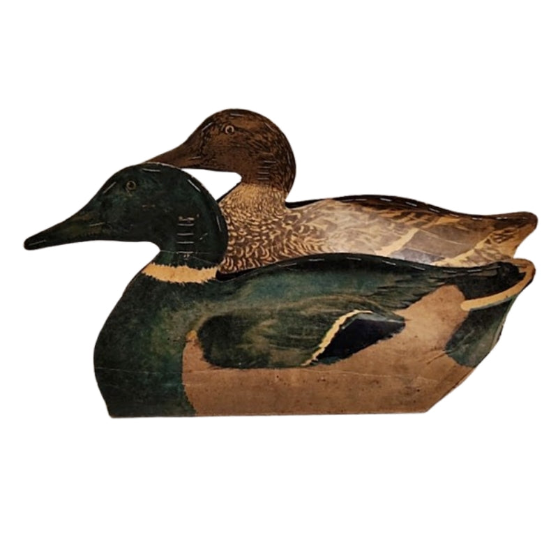 5717-Vintage  Johnson's Folding Fiberboard Decoys-side by side-pyh-800 x 800