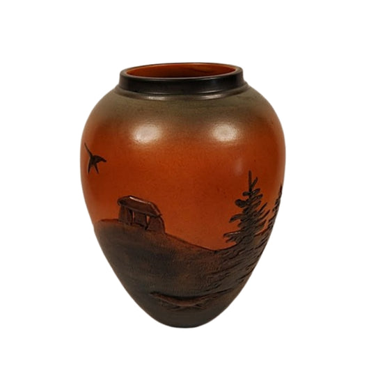 Art Nouveau Peter Ipsen Enke Hand Painted Pottery Vase Main Photo