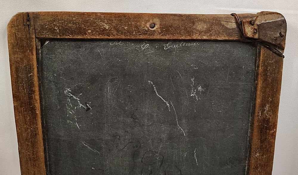 Antique Blackboard `Pine Framed Writing Slate name on slate