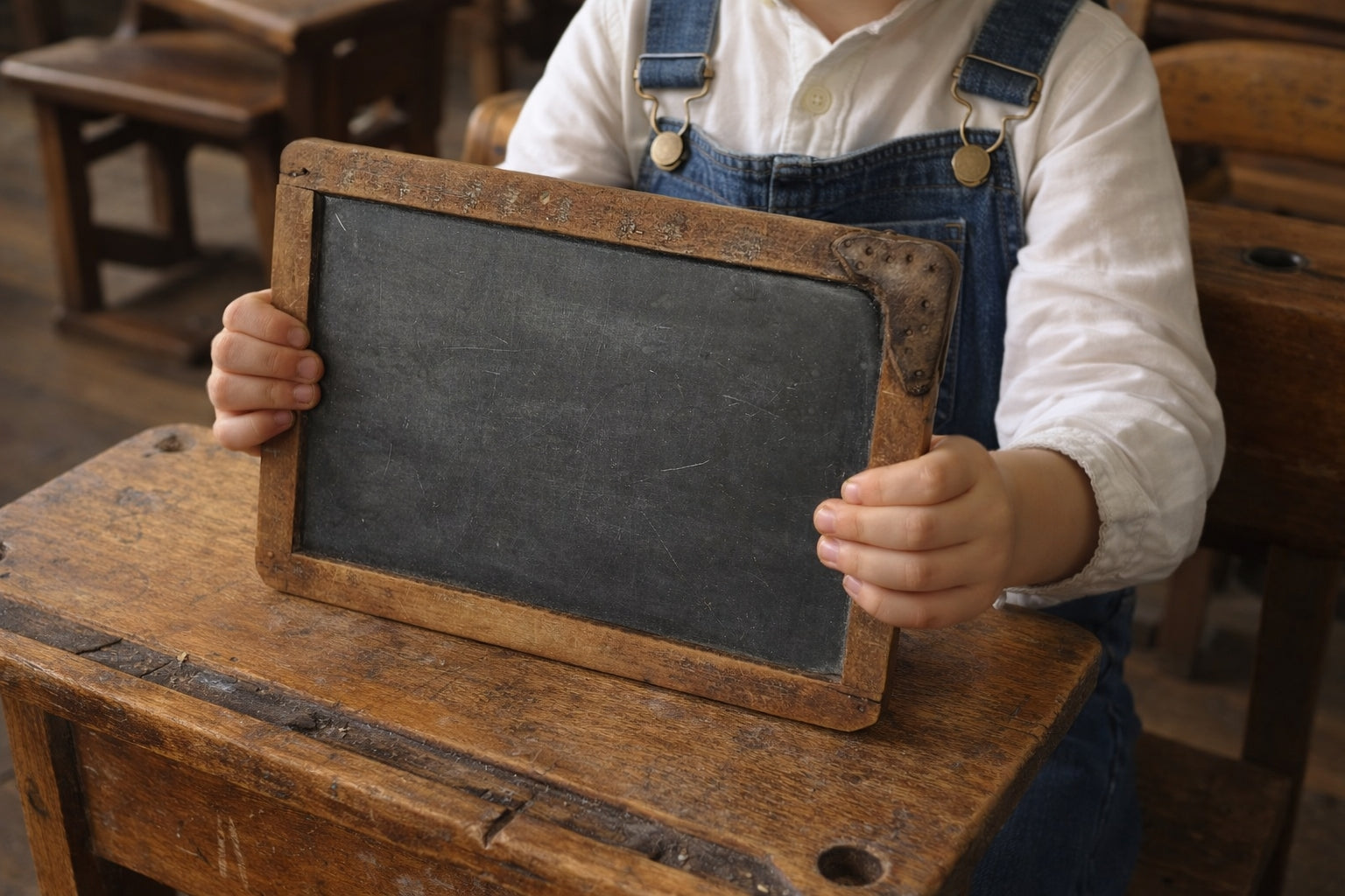 Antique Pine Chalk Board Before Paper And Pencils Became Common