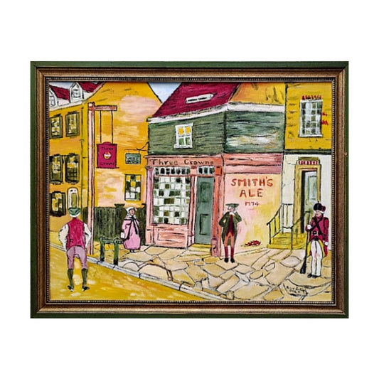 Colonial Philadelphia Scene Oil Painting Main