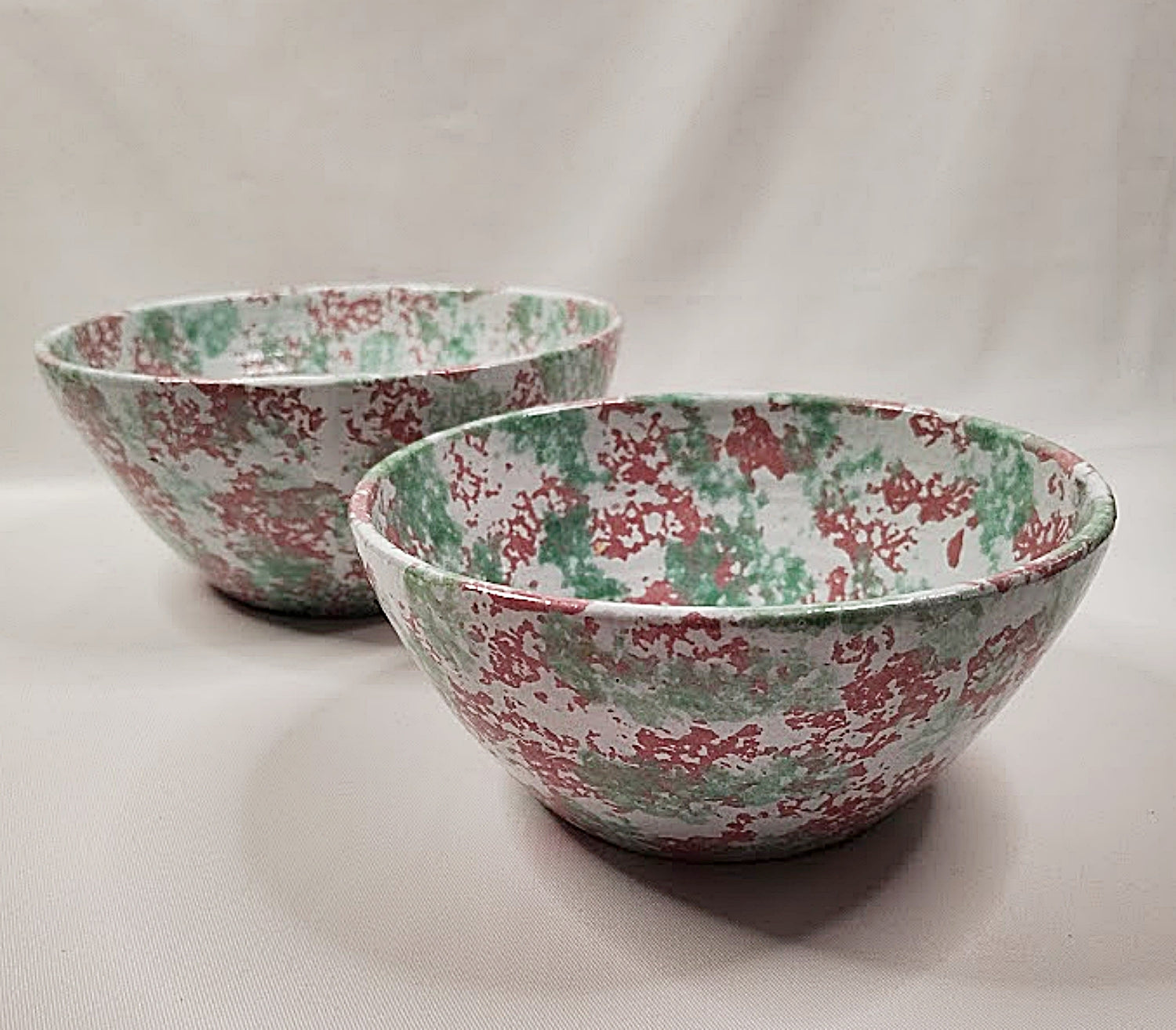 Pottery Spongeware Bowls by Kenneth George