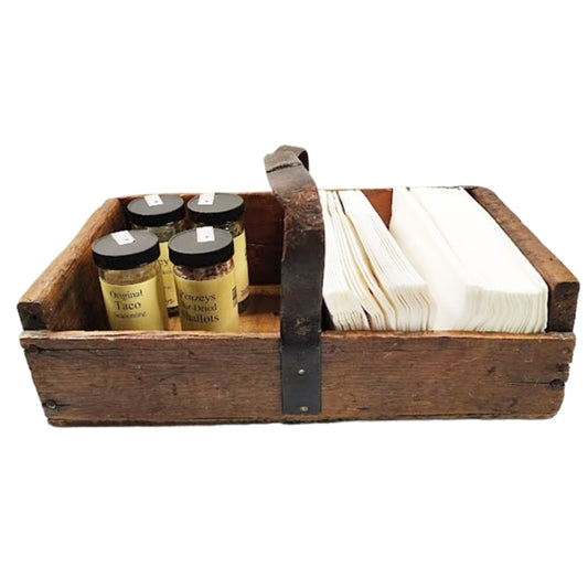 Peters Ammo Crate Antique Hand Made Wood Carrier  with Penzeys Spice