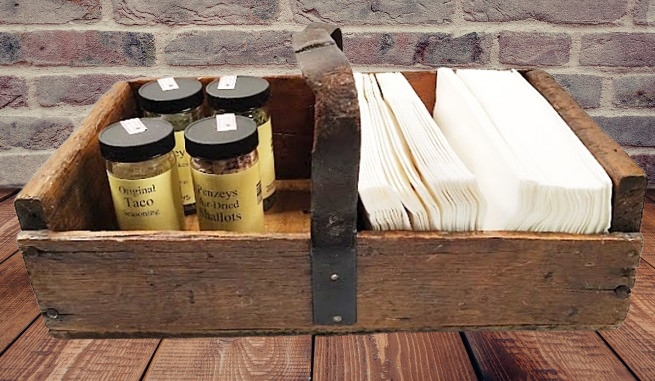Handmade Primitive Wood Carrier