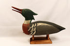 Red Breasted Merganser Drake Decoy Signed CWW