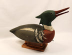 Red Breasted Merganser Drake Decoy Signed CWW