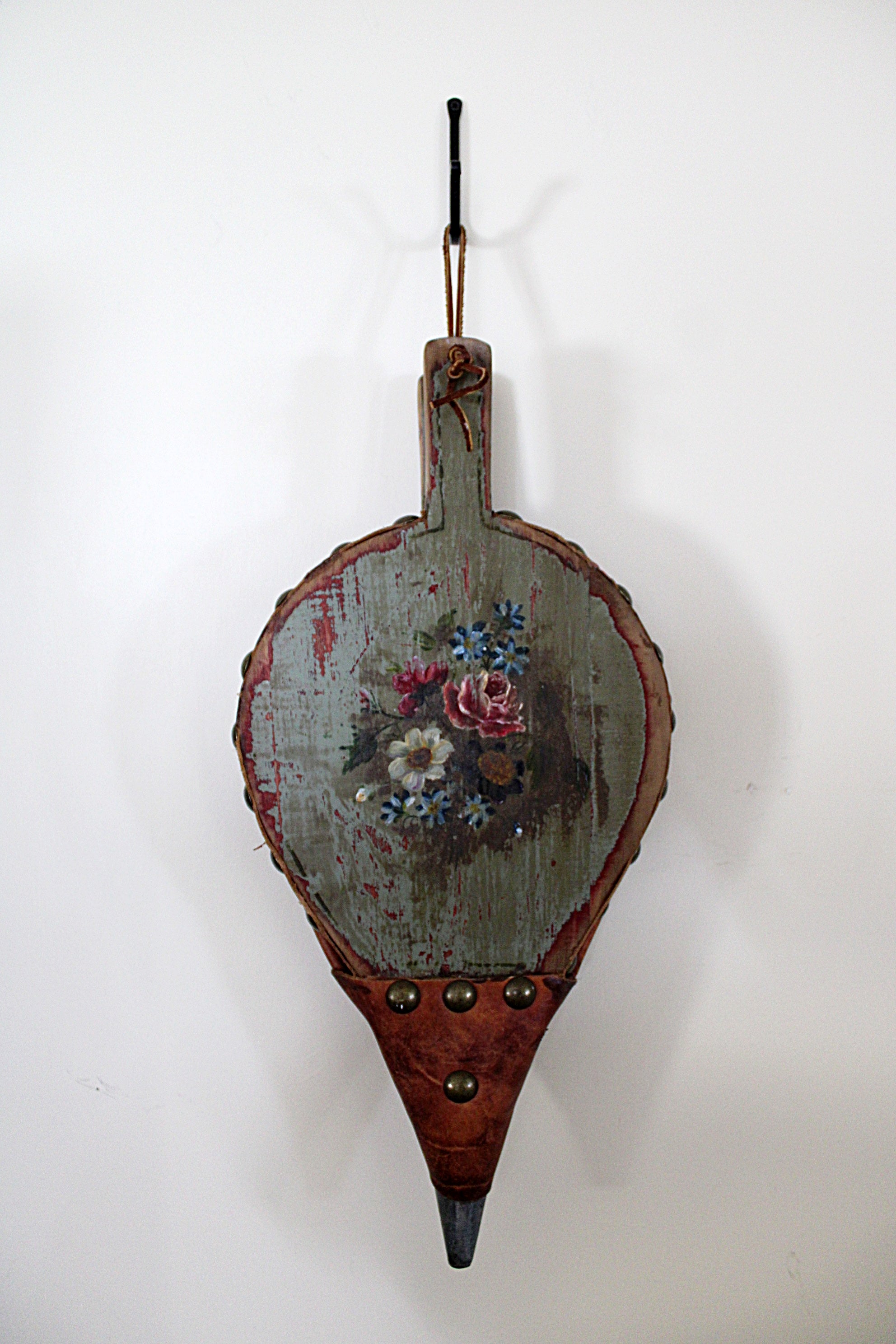 Handmade Folk Art Antique Fireplace Bellows
