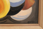 Abstract Cubist Oil Painting Signed Framed