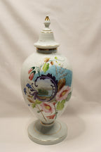 Bristol Glass Lidded Antique Apothecary Jar