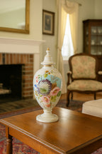 Bristol Glass Lidded Antique Apothecary Jar