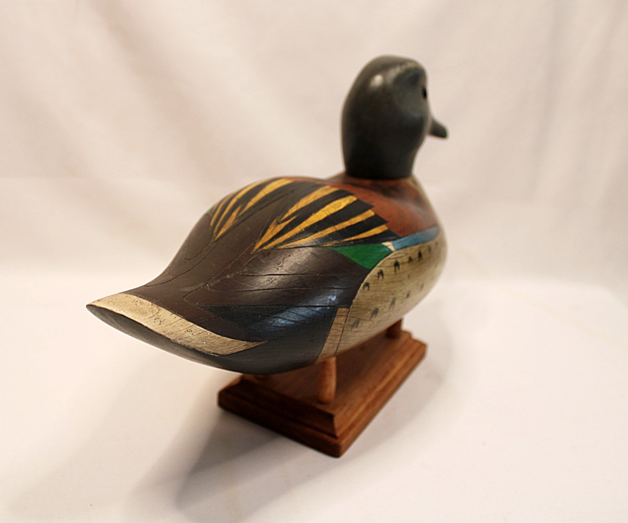 Blue Winged Teal Drake Duck Decoy by John Bundy